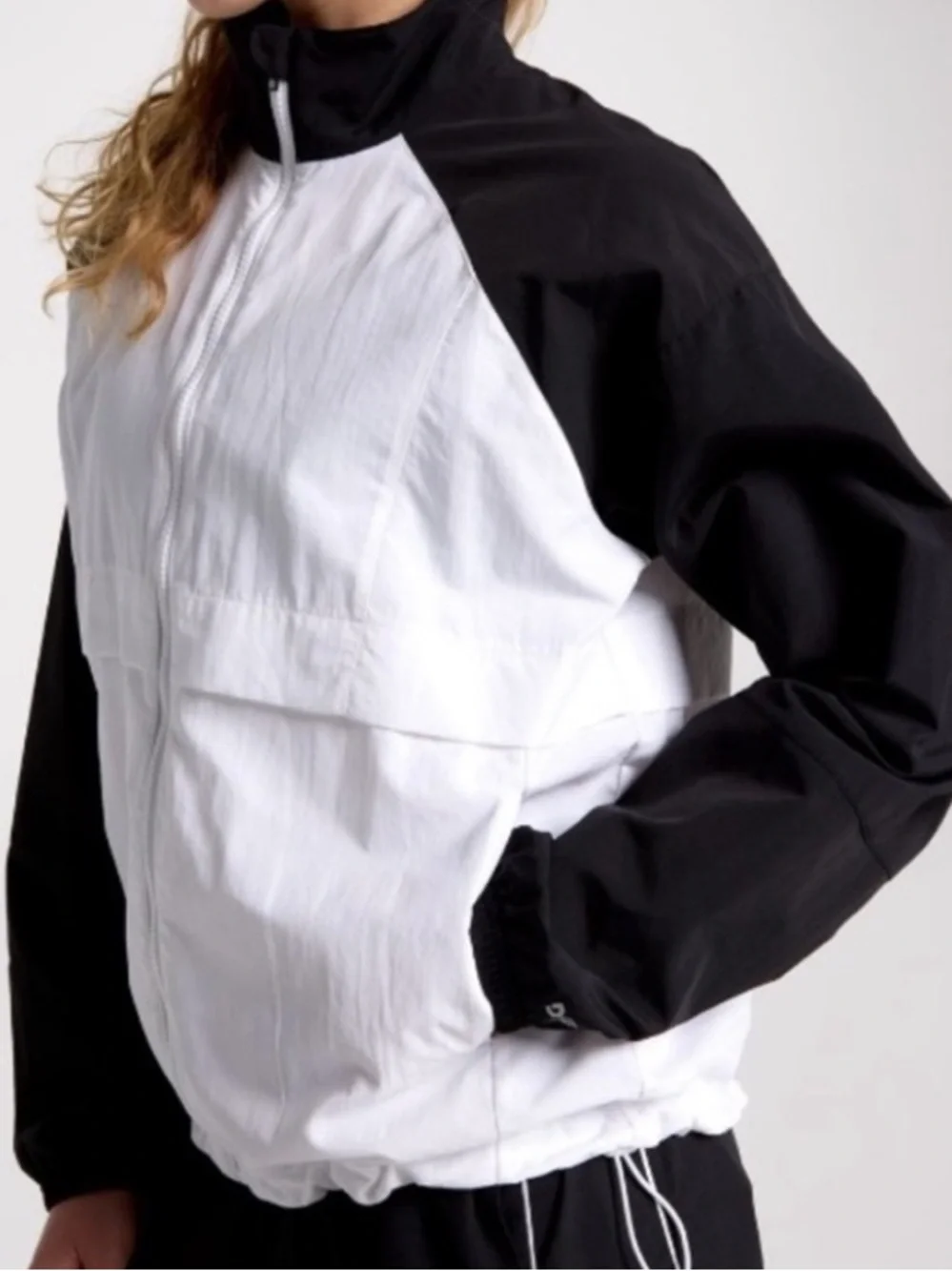 NWT DSG Black and White Colorblock Zip Jacket